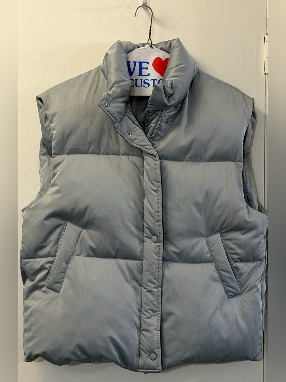 TALULAH Silver-Gray Puffer Vest